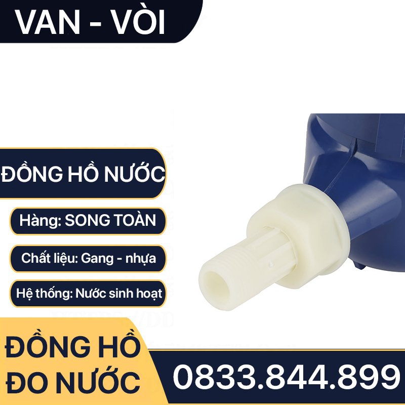 Đồng Hồ Nước Nhựa, Đồng Hồ Cơ Sinh Hoạt Nhựa Lắp Đặt Nhà Trọ, Nhà Dân Dụng