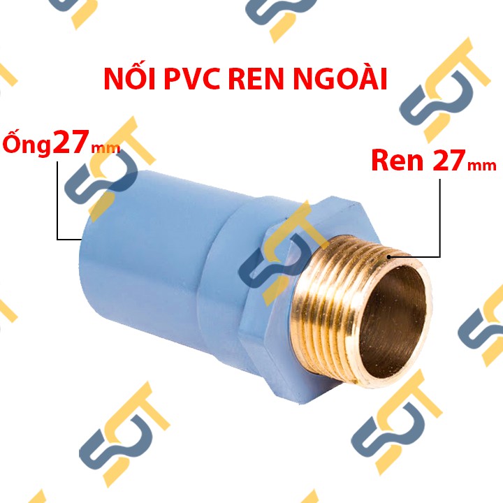 Nối Ren Ngoài Bình Minh, Đầu Nối Ren Ngoài Đồng Thau Nhựa Bình Minh 21 27