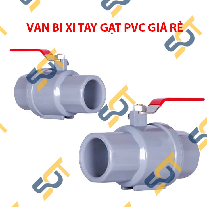 Van Nhựa Tay Gạt Inox, Van Bi Inox Tay Gạt 21 27 34