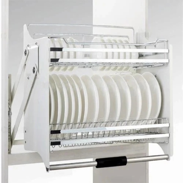 Kệ Bát Đĩa Nâng Hạ Oval SUS 304 Cao Cấp - Thương Hiệu Tủ Bếp Camryn