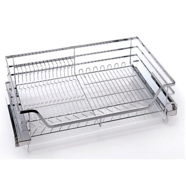 Kệ Bát Đĩa, Xoong Nồi Nan Dẹt SUS 304 Ray Âm Giảm Chấn - Thương Hiệu Tủ Bếp Camryn