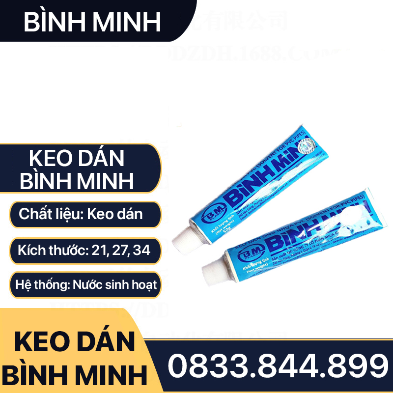 Keo Dán Ống Nhựa BÌNH MINH Tuýp 25g Dán Ống Nhựa PVC