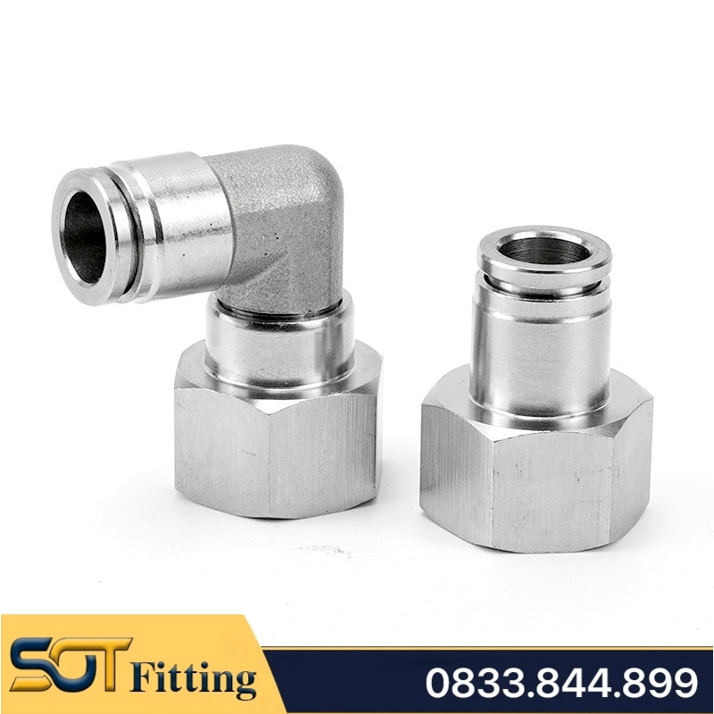 Khớp Nối Thẳng Ren Trong Đồng Mạ Niken PCF/HCRB Chống Rò Rỉ, Chịu Áp Lực Cao