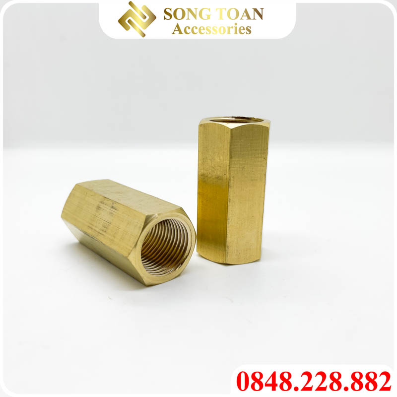 Măng Sông 1/2 (21) Dài 5cm Hai Ren Trong Dân Dụng BSP - Bằng đồng