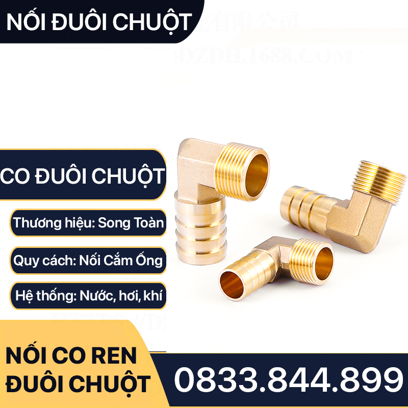 Co Ren Ngoài Và Đuôi Chuột Bằng Đồng Thau - Kết Nối Cho Hệ Thống Ống Dẫn