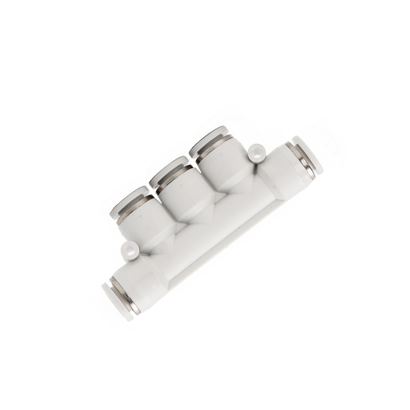 Nối Nhanh Chia 5 Ngã PK Khí Nén STNC Ống 4 6 8 10 12 16 - Màu Trắng (Chính Hãng)