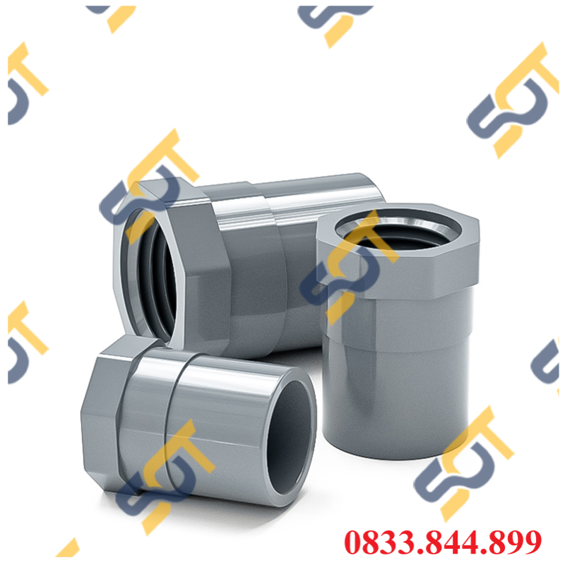 Nối Nhựa PVC Trơn Dán + Ren Trong 21 27 - Thương Hiệu Bình Minh