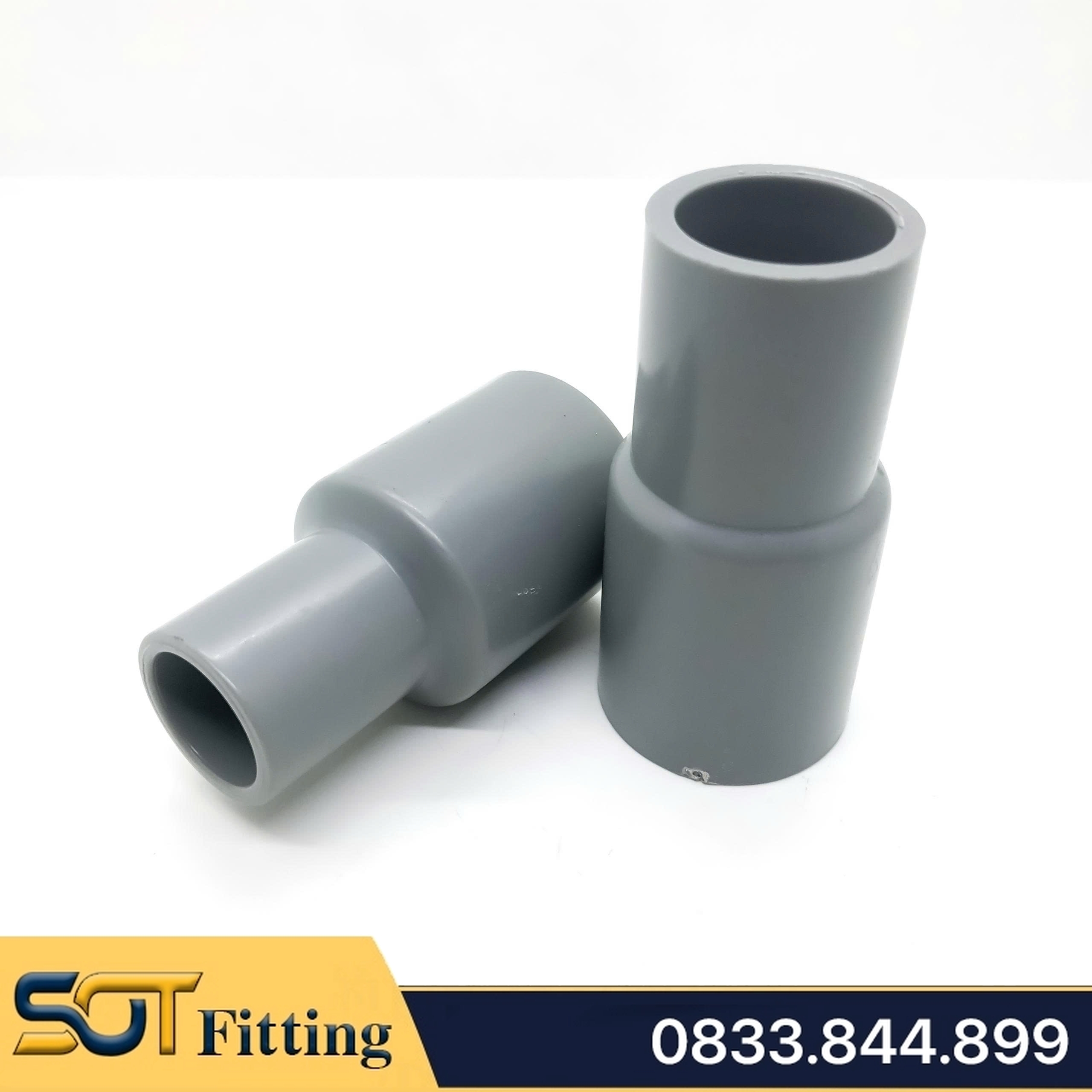 Nối Thu / Măng Sông Giảm Nhựa PVC Trơn Dán 21 27 34 - Thương Hiệu Nhựa Bình Minh