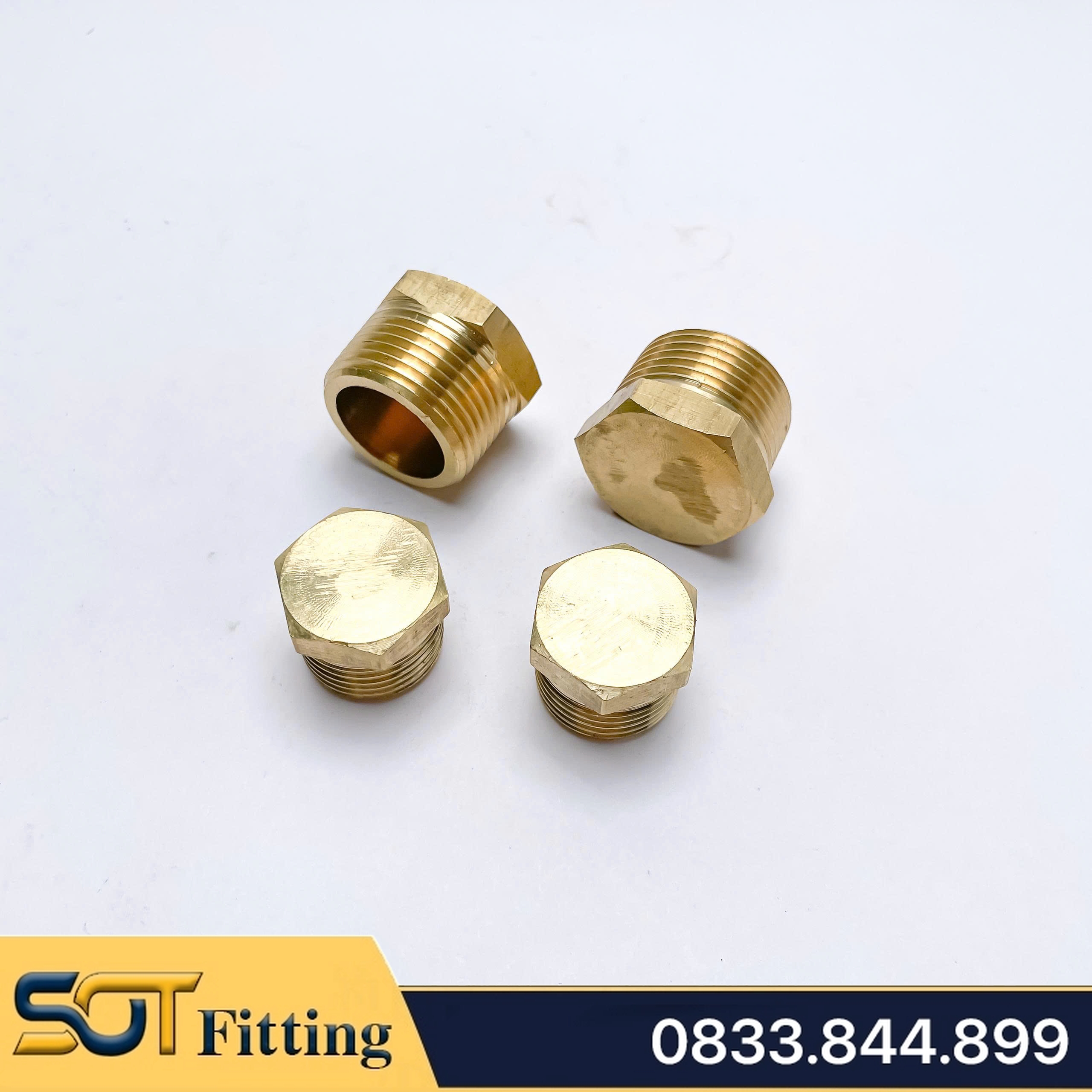 Nút Bịt / Đầu Bít Ren Ngoài Đồng Thau Ngăn Dòng Chảy - 9.6 13 17 21 27 34 42 49 60