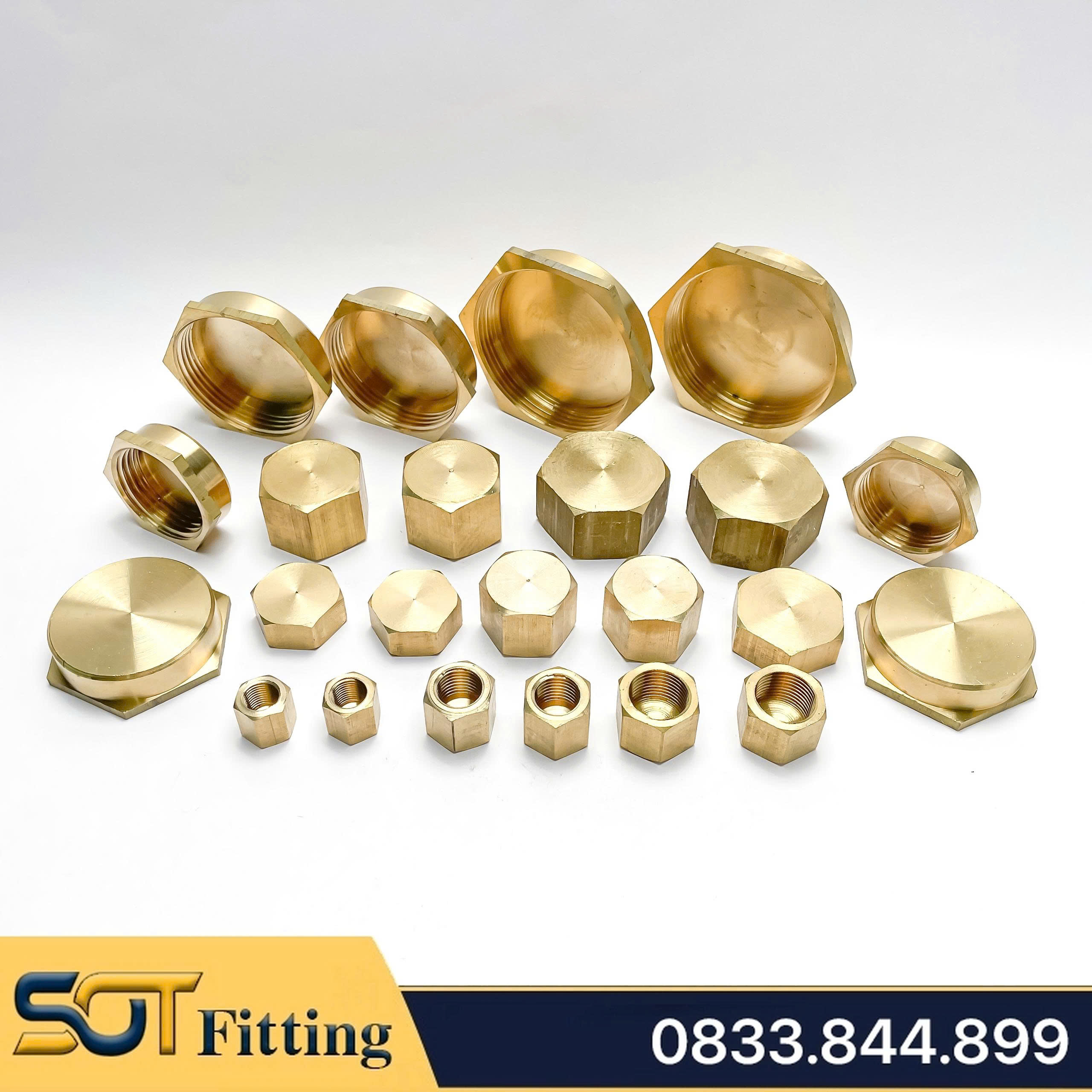 Nút Bịt / Đầu Bít Ren Trong Đồng Thau Ngăn Dòng Chảy - 9.6 13 17 21 27 34 42 49 60