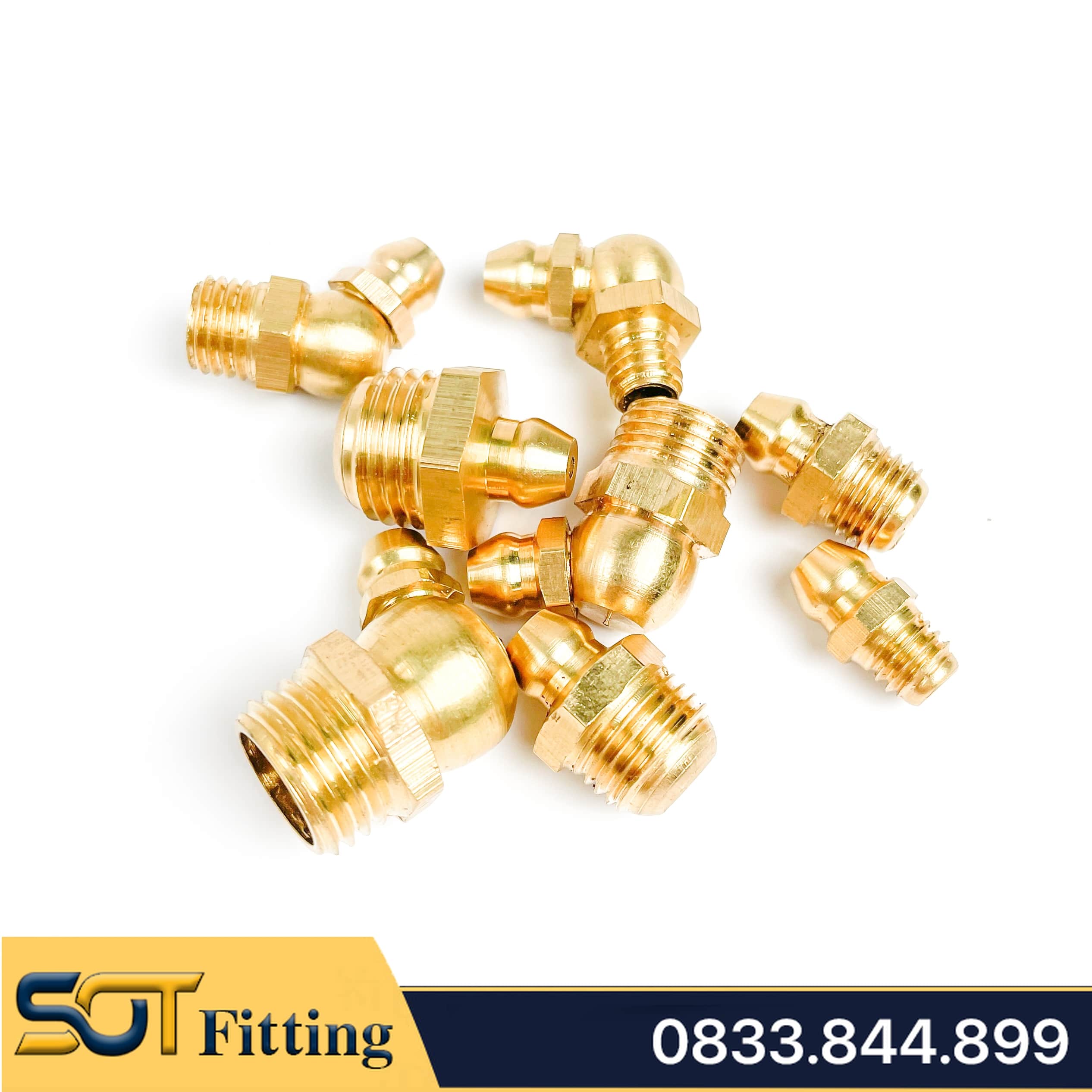 Ốc Mỡ Cong Grease Nipple Bơm Mỡ Bò - Giải Pháp Bôi Trơn Hiệu Quả