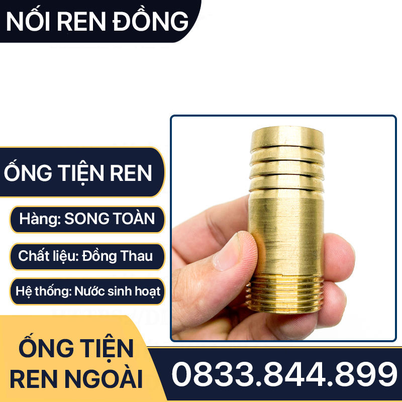 Ống Ren Đồng Thau, Ống Đồng Tiện Hai Đầu Ren Ngoài - Đuôi Chuột