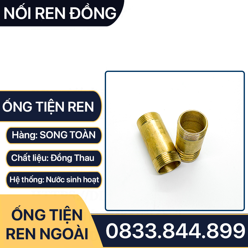 Ống Ren Đồng Thau, Ống Đồng Tiện Hai Đầu Ren Ngoài - Đuôi Chuột