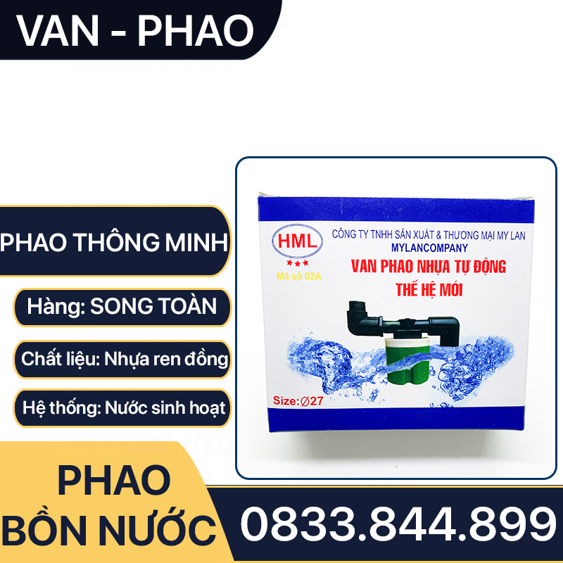 Van Phao Thông Minh, Phao Thông Minh Tự Động Ngắt Nước Nhựa Ren Đồng Phi 21, 27