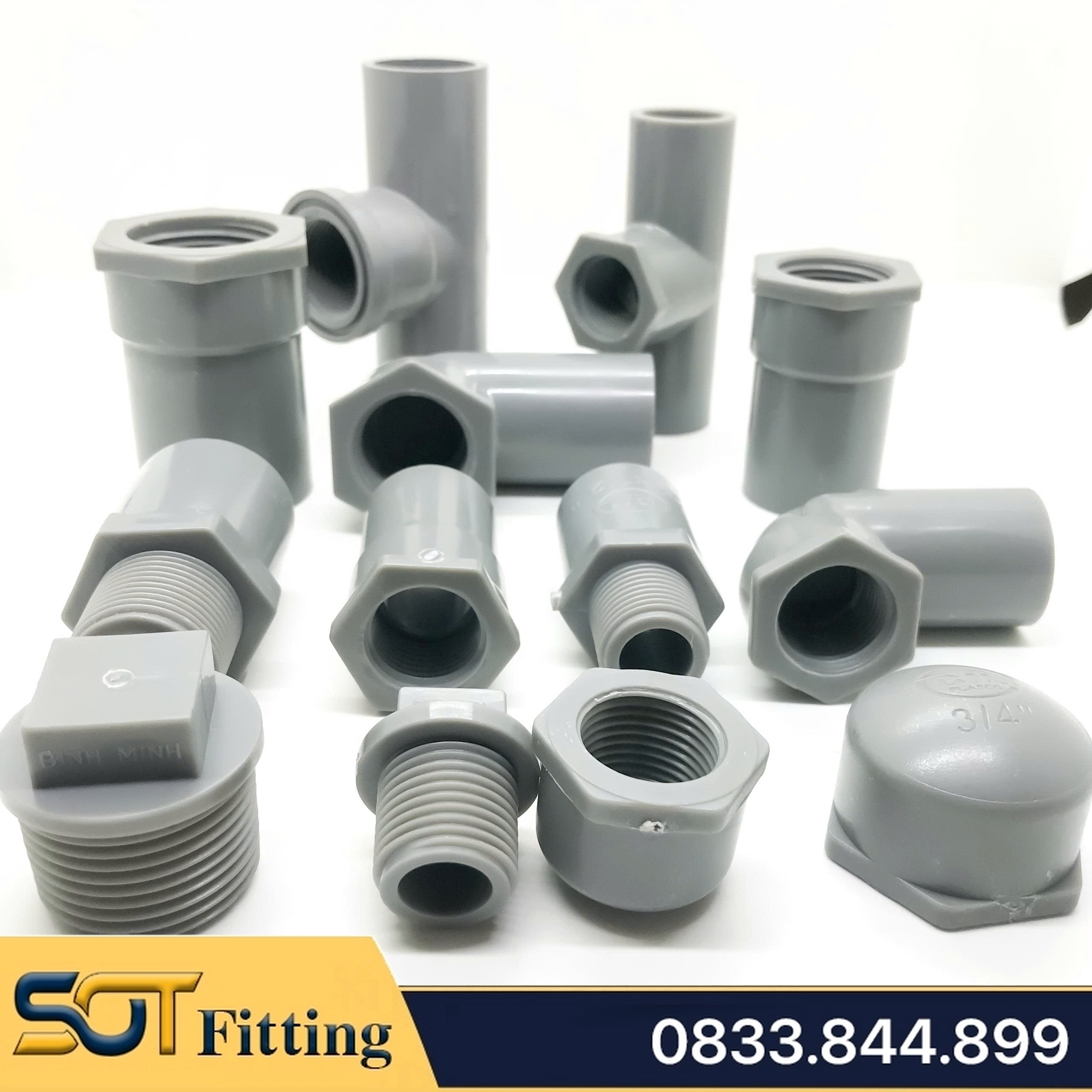 Tê Nhựa PVC Trơn Dán Có Ren Trong 21 27 - Thương Hiệu Bình Minh