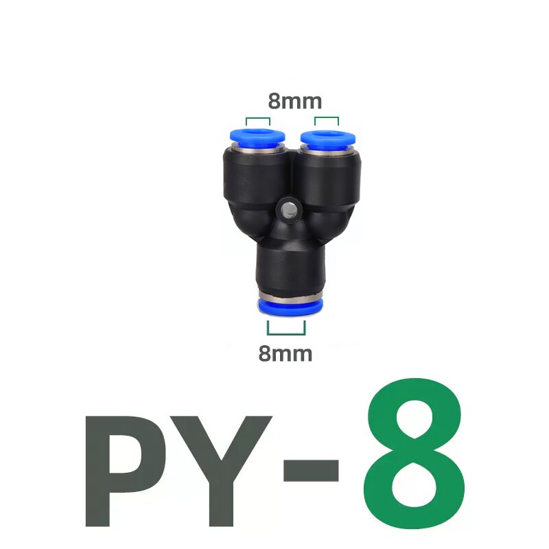 Nối Nhanh Ống Mềm PY, Đầu Nối Nhanh 3 Ngã Chữ Y Phun Sương, Khí Nén