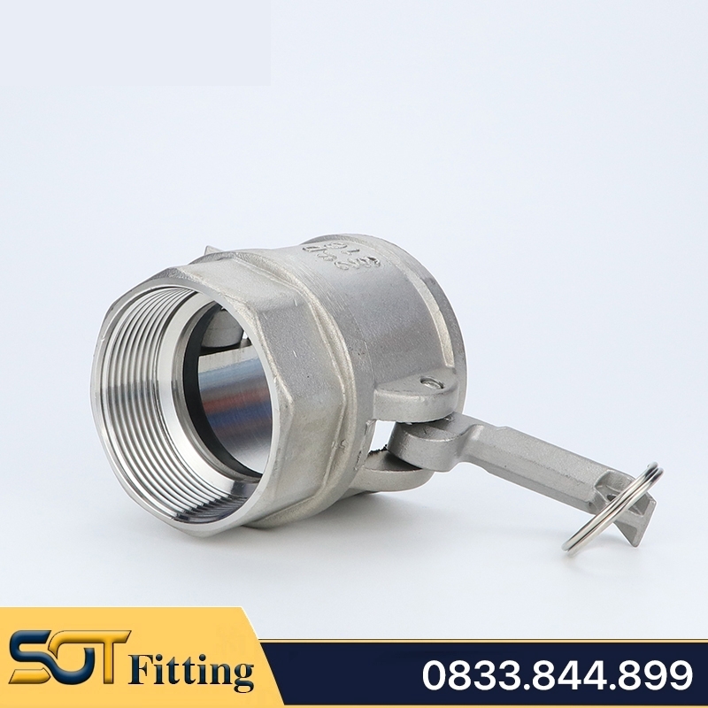 Ren Trong Kiểu Camlock Type D Khớp Nối Nhanh Đầu Cái Inox 304 (DN15 - DN100)
