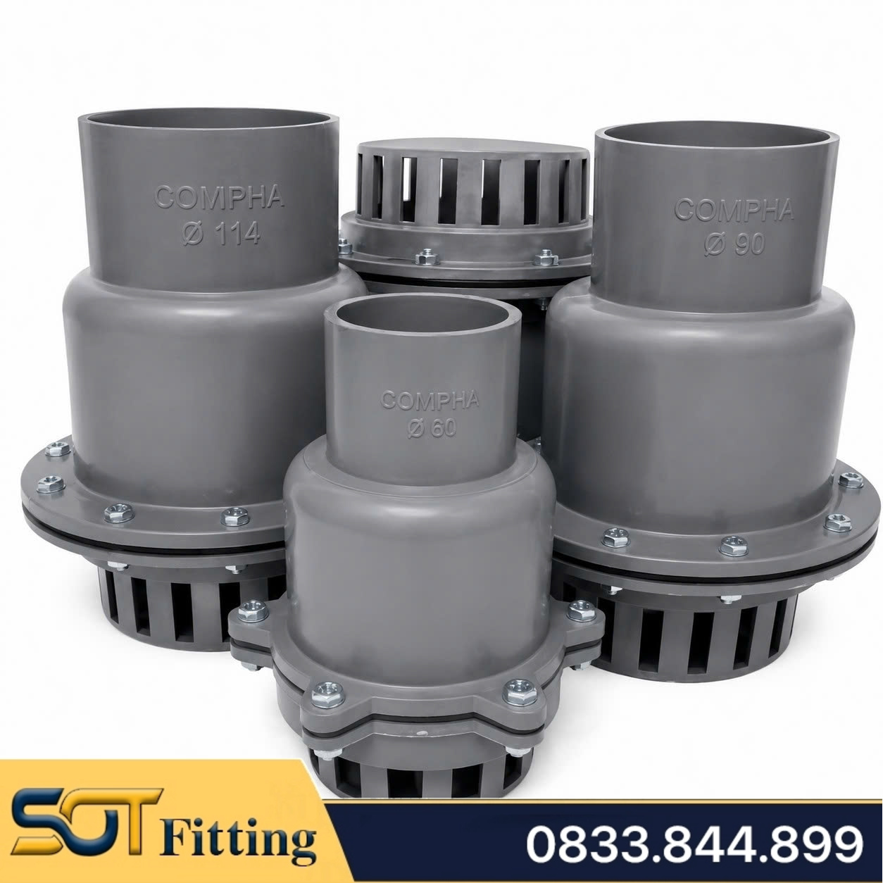 Rọ Bơm Nhựa PVC COVIPHA – Luppe Nhựa Giữ Nước Mồi Cho Máy Bơm Phi 60, Phi 90, Phi 114