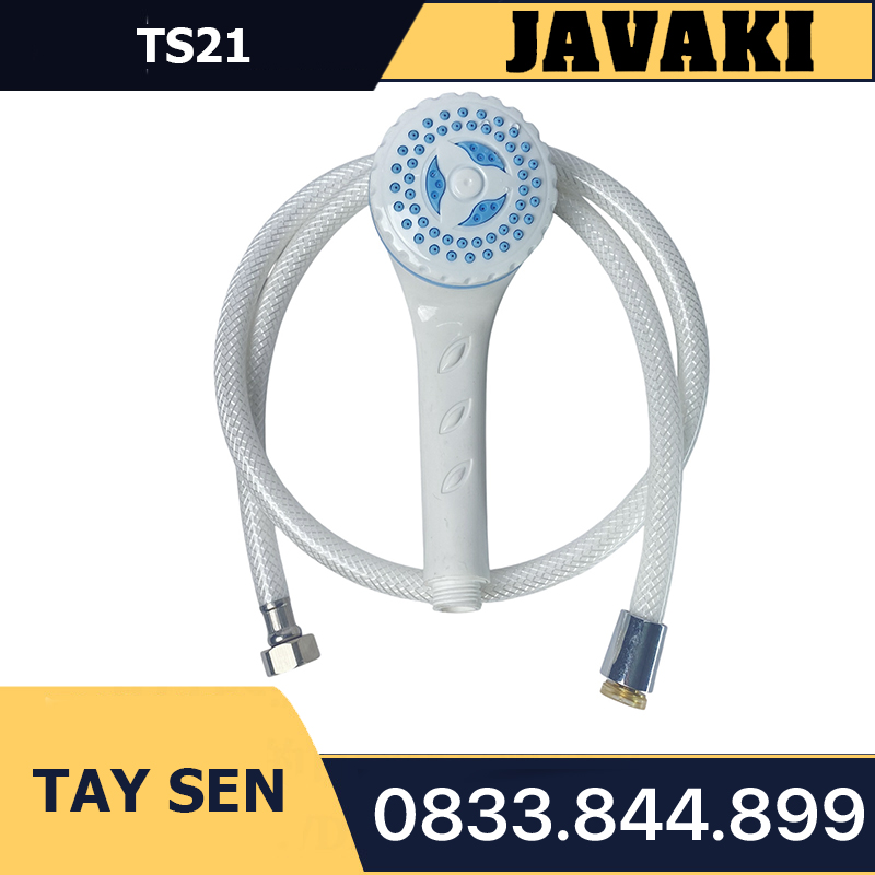 Tay  Bông Sen TS21 Nhựa Trắng Lắp Vào Củ Sen Tắm - Thương Hiệu JAVAKI