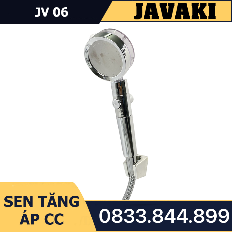 Tay JV06  Tăng Áp CC Nhựa Mạ Crom Trong Lắp Vào Củ Sen Tắm - Thương Hiệu JAVAKI