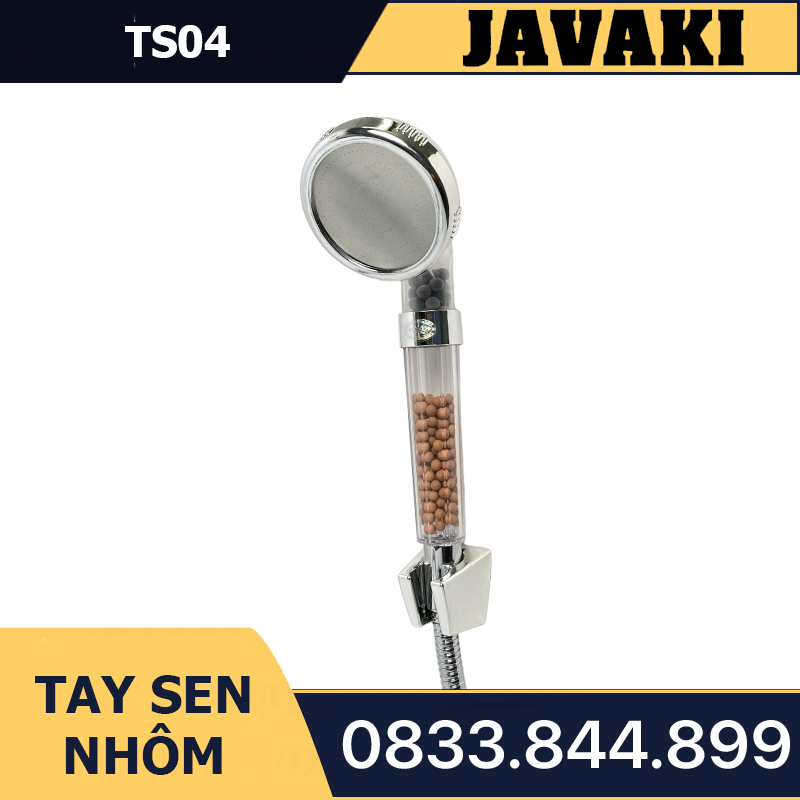 Tay Tăng Áp TS04 Bằng Nhựa Trong Lắp Vào Củ Sen Tắm - Thương Hiệu JAVAKI
