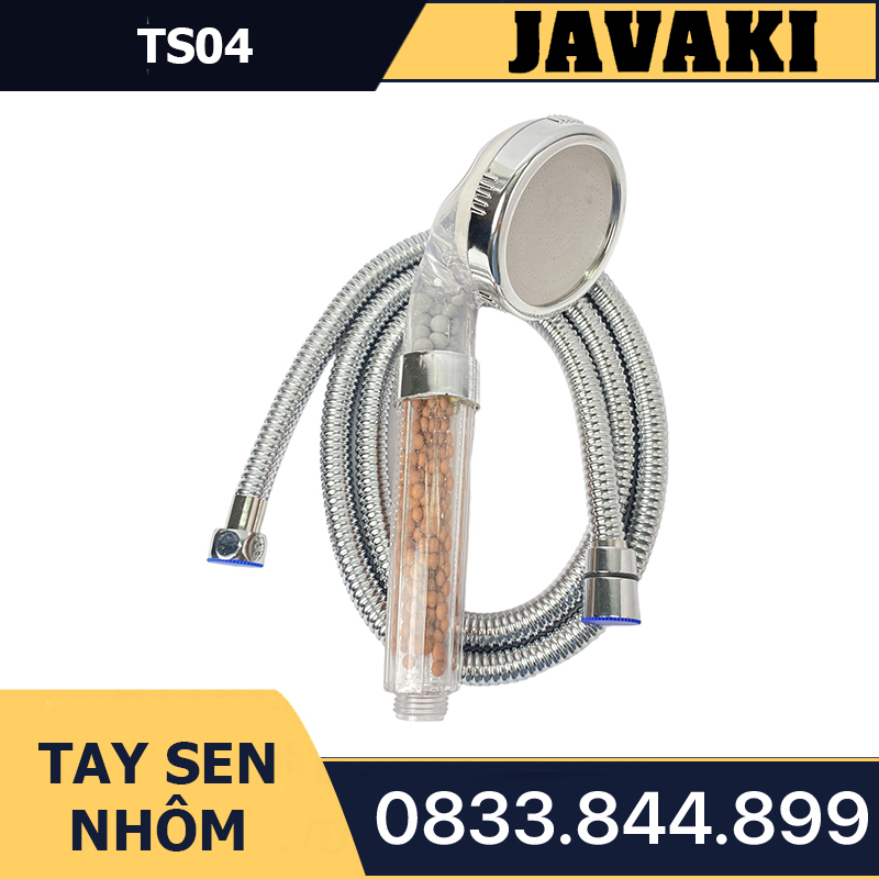 Tay Tăng Áp TS04 Bằng Nhựa Trong Lắp Vào Củ Sen Tắm - Thương Hiệu JAVAKI