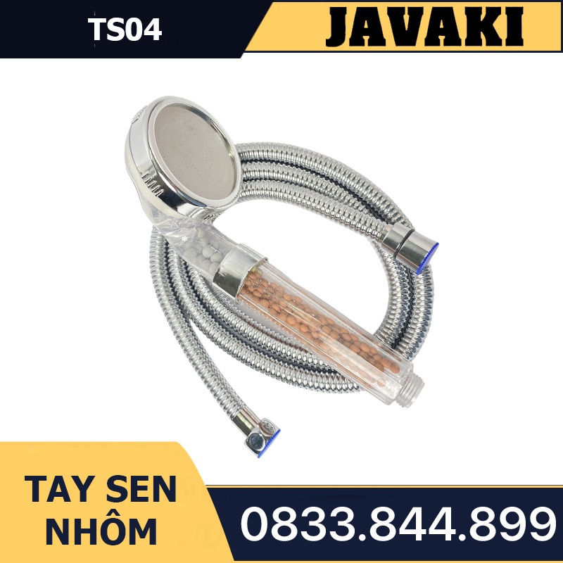 Tay Tăng Áp TS04 Bằng Nhựa Trong Lắp Vào Củ Sen Tắm - Thương Hiệu JAVAKI