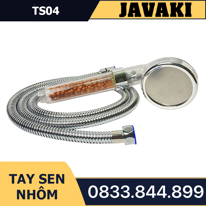 Tay Tăng Áp TS04 Bằng Nhựa Trong Lắp Vào Củ Sen Tắm - Thương Hiệu JAVAKI
