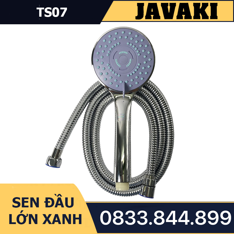 Tay TS07 Mặt Lớn Xanh Tùy Chỉnh 3 Chế Độ Lắp Vào Củ Sen Tắm - Thương Hiệu JAVAKI