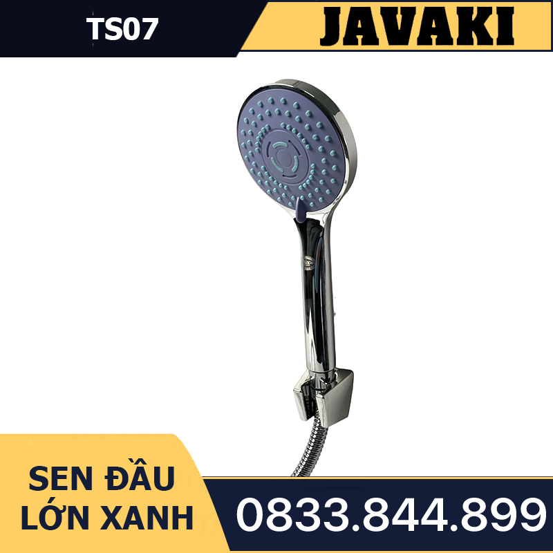 Tay TS07 Mặt Lớn Xanh Tùy Chỉnh 3 Chế Độ Lắp Vào Củ Sen Tắm - Thương Hiệu JAVAKI