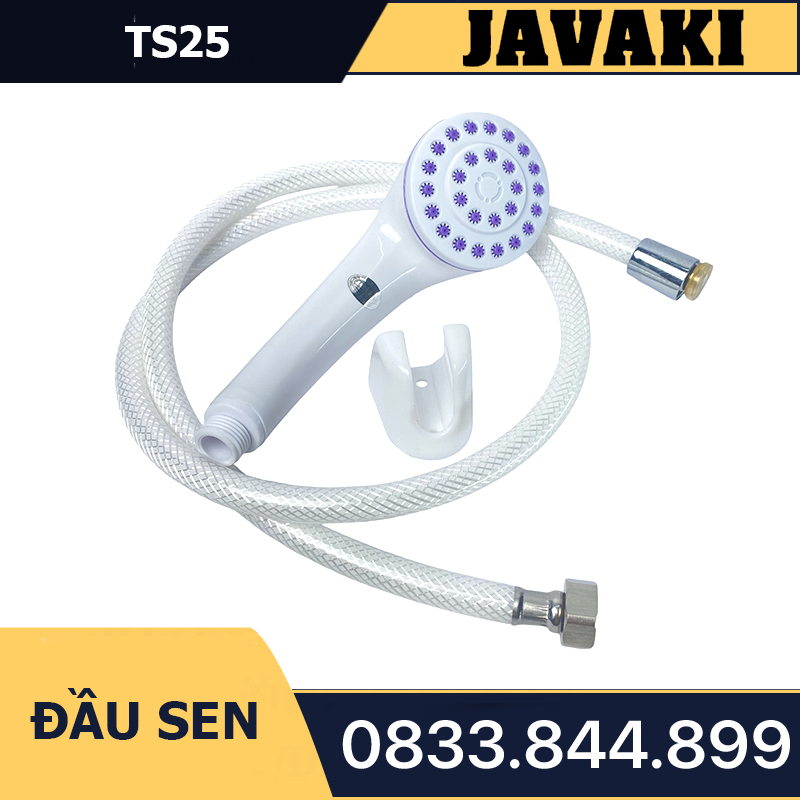 Tay TS25 Nhựa Trắng Giá Rẻ Lắp Vào Củ Sen Tắm - Thương Hiệu JAVAKI