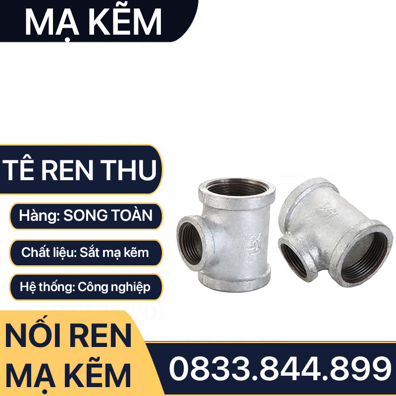 Tê Thu Ren Mạ Kẽm, Tê Giảm Ren Trong Sắt Mạ Kẽm