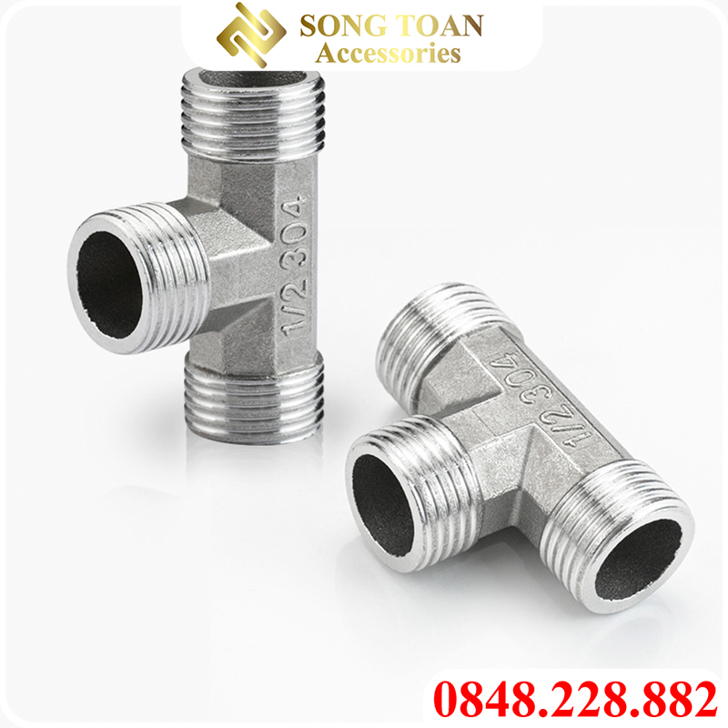 Tê Ren 21 Inox, Tê Ren Ngoài 1/2 (21) Inox 201 304