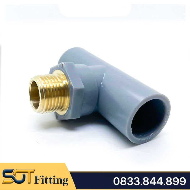 Tê Nhựa PVC Ren Ngoài Đồng Thau 21 27 - Thương Hiệu Nhựa Bình Minh
