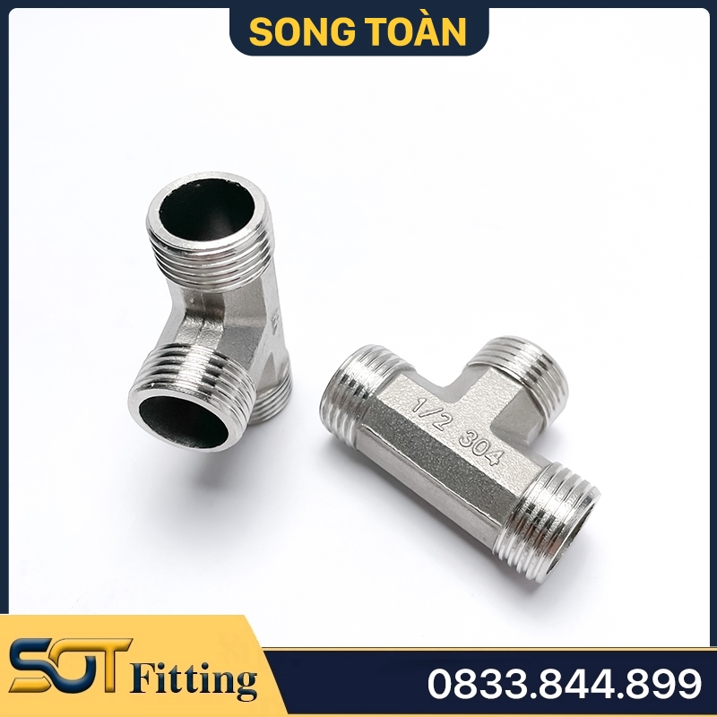 Tê / T 3 Đầu Ren Ngoài 1/2 (21) Inox - Chắc Chắn và Bền Bỉ Cho Hệ Thống