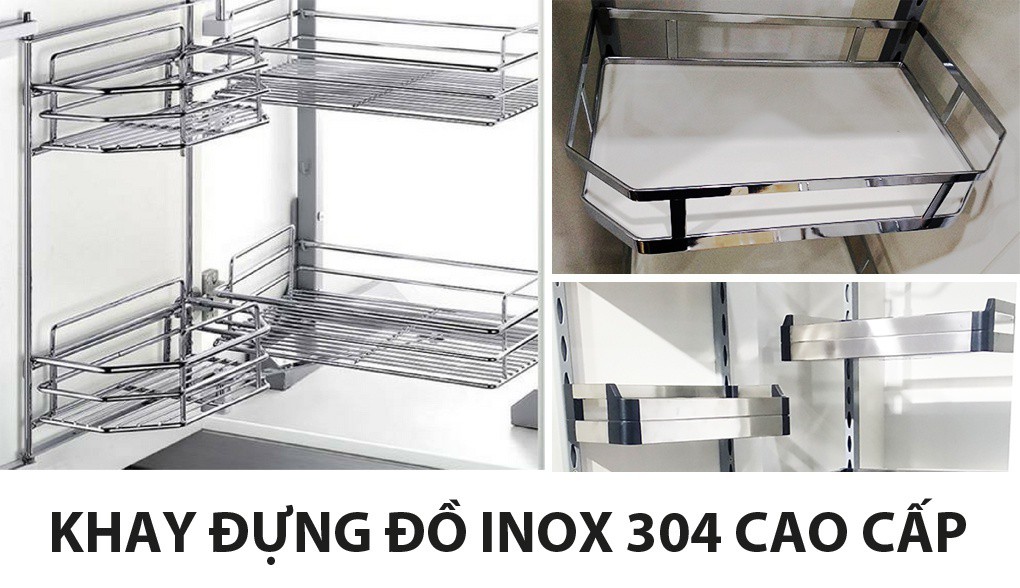 Tủ Đồ Khô 6 Tầng Nan Dẹt SUS 304 - Thương Hiệu Tủ Bếp Camryn