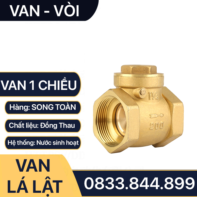 Van Một Chiều, Van 1 Chiều Lá Lật Đồng Thau