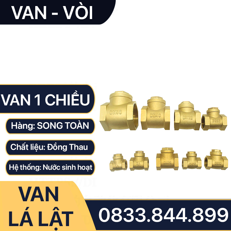 Van Một Chiều, Van 1 Chiều Lá Lật Đồng Thau