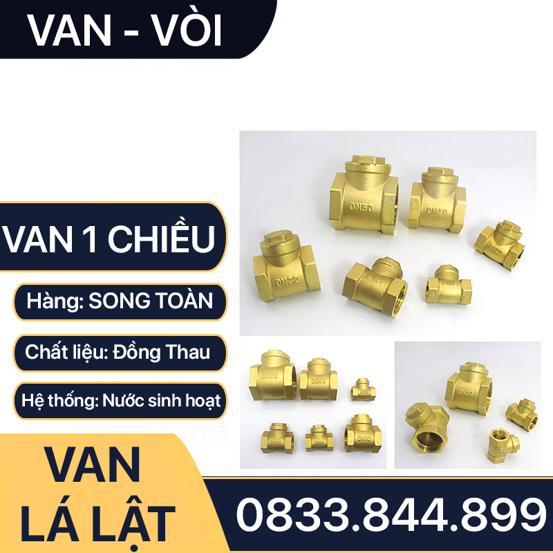 Van Một Chiều, Van 1 Chiều Lá Lật Đồng Thau