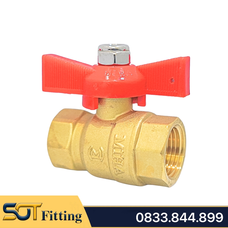 Van Bi Đồng Tay Bướm Abs MIHA - Brass Ball Valve With Butterfly Handle