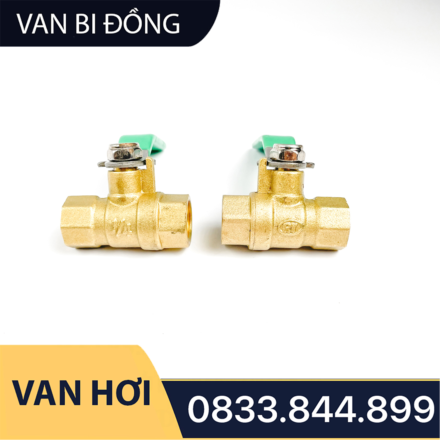 Van Bị Khóa Đồng Phi 1/4 (13) Bằng Đồng - Hai Đầu Ren Trong - Loại Dày, Hãng RY