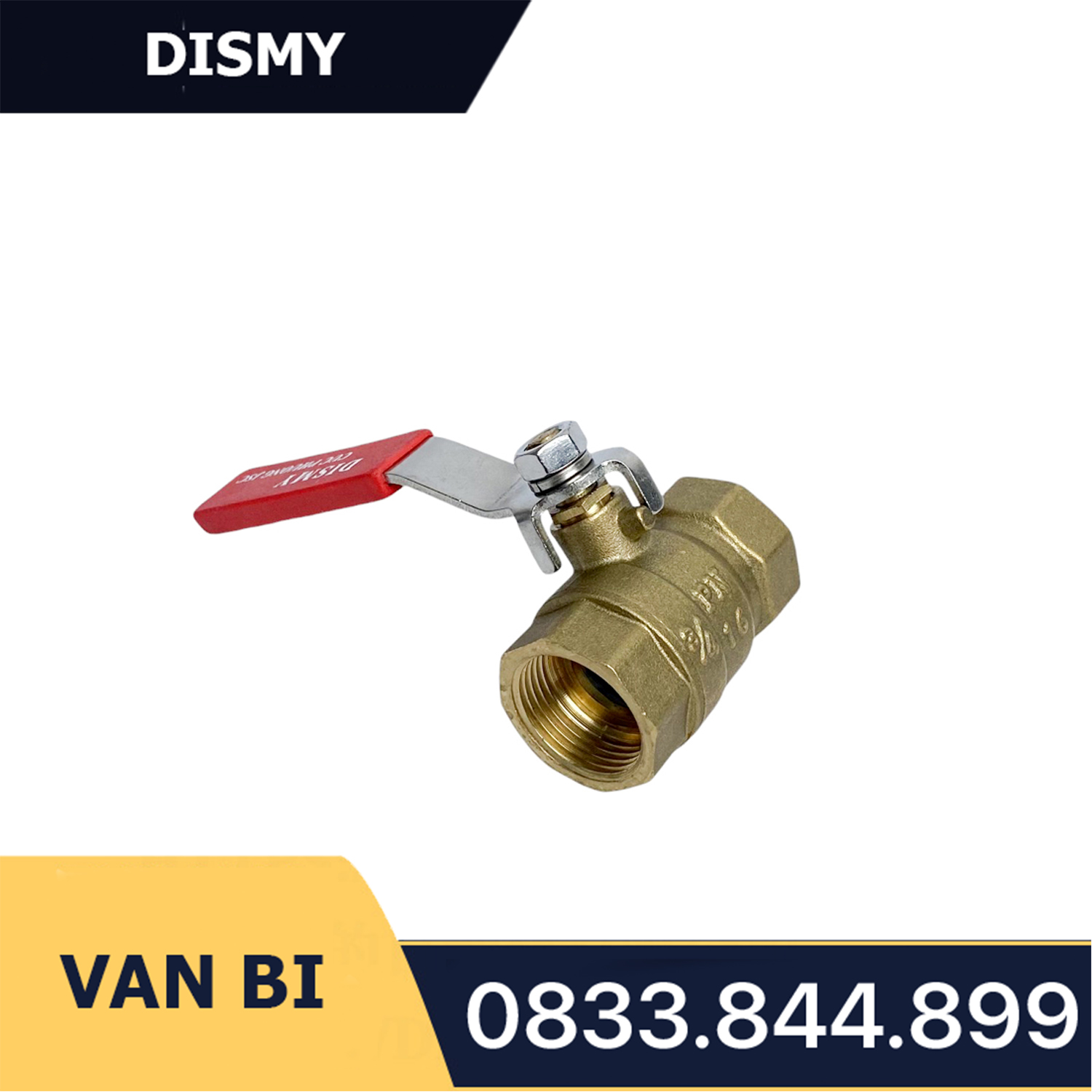 Van Bi Ren Đồng Tay Dài DISMY PN16 / Long Sleeve Copper Threaded Ball Valve