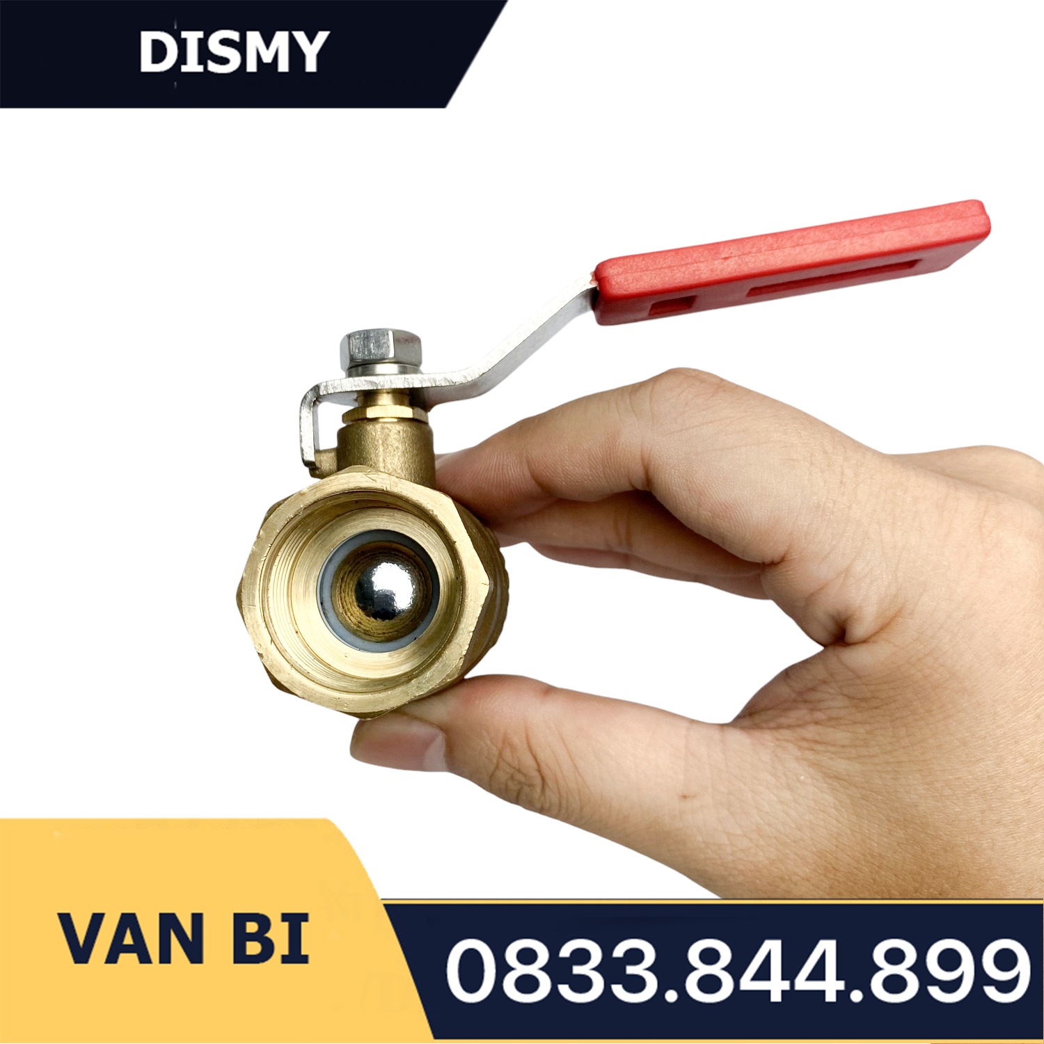 Van Bi Ren Đồng Tay Dài DISMY PN16 / Long Sleeve Copper Threaded Ball Valve