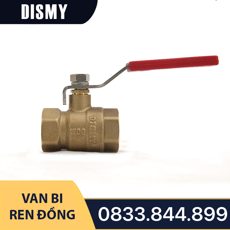 Van Bi Ren Đồng Tay Dài DISMY PN16 / Long Sleeve Copper Threaded Ball Valve