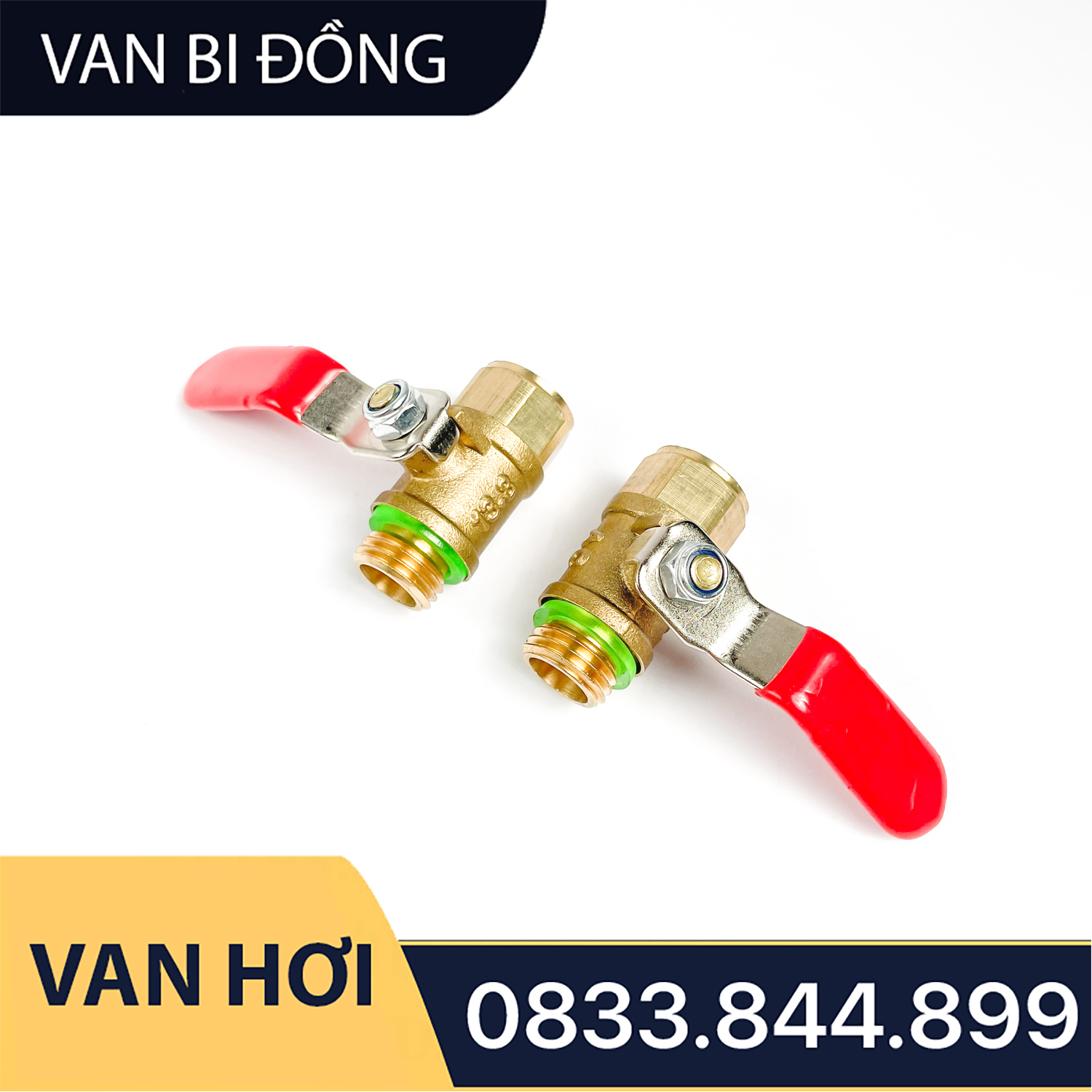 Van Hơi Ren 13.8, Van Hơi Ren Trong Ren Ngoài 14 - Tay gạt