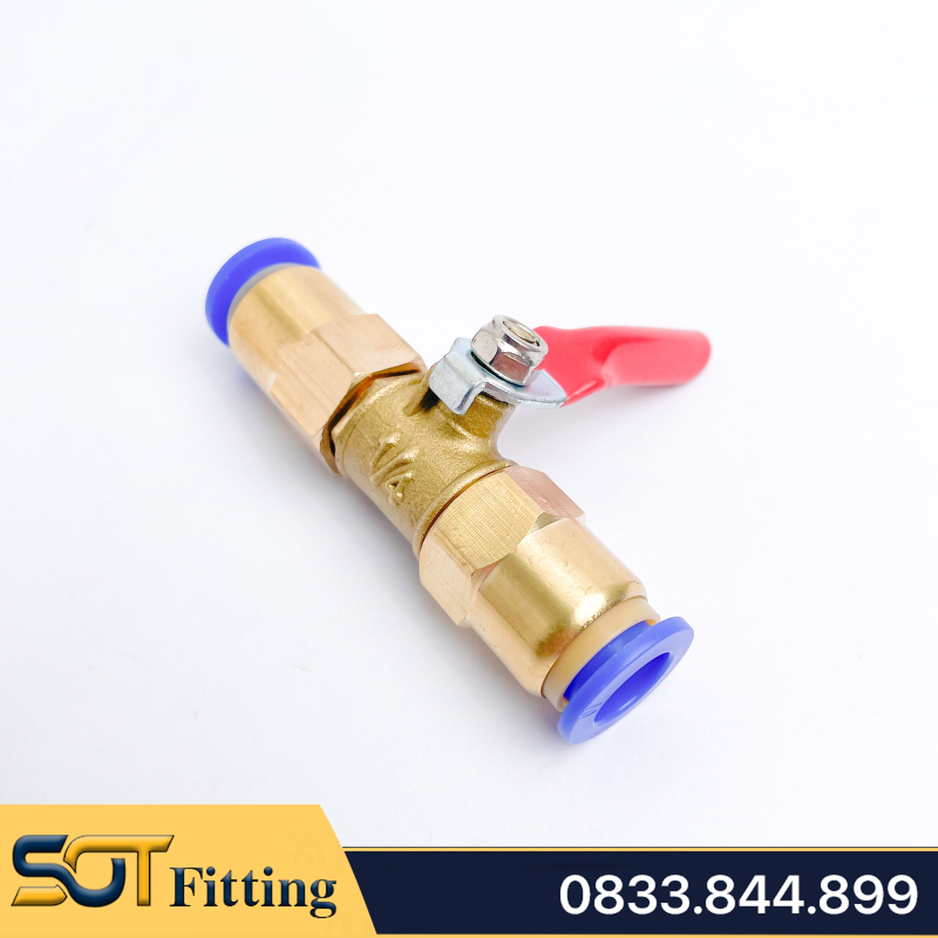Van Khóa Phun Sương Nối Nhanh Ống 8, Khóa Nước Phun Sương Đồng Thau Phi 4 6 8 10 12mm