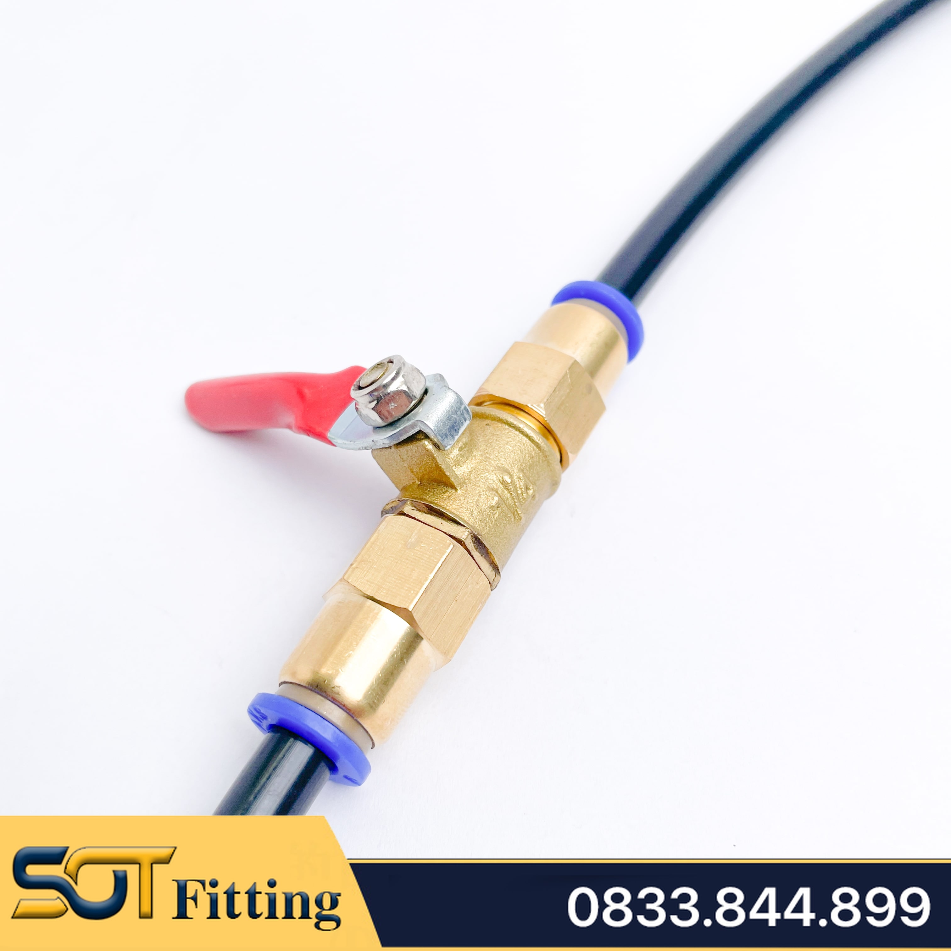 Van Khóa Phun Sương Nối Nhanh Ống 8, Khóa Nước Phun Sương Đồng Thau Phi 4 6 8 10 12mm