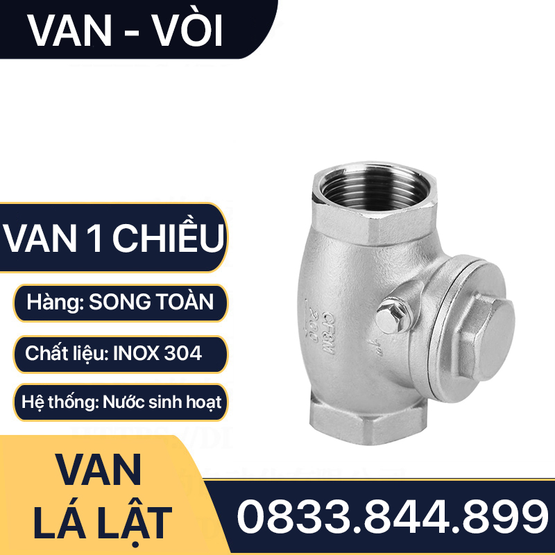 Van Một Chiều, Van 1 Chiều Lá Lật Inox 304