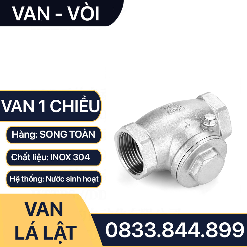 Van Một Chiều, Van 1 Chiều Lá Lật Inox 304