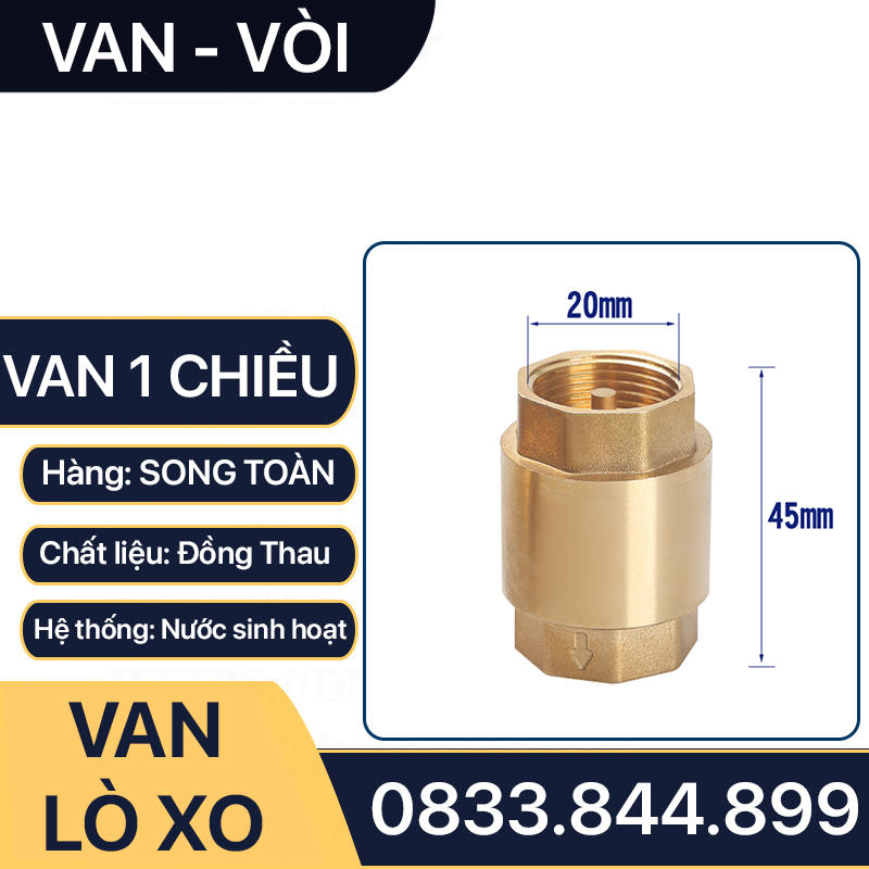 Van Một Chiều Lò Xo, Lúp Pê Một Chiều Lò Xo Đồng Thau